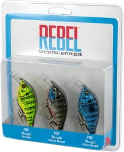Rebel Bluegill Squarebill Crankbait 3-Piece Variety Pack