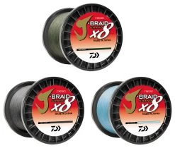Daiwa J-Braid Grand X8 Braided Line 3,000 Yard Bulk Spools
