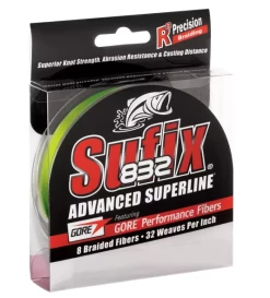 Sufix 832 Advanced Superline Braided Fishing Line 150 Yards Neon Lime
